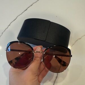 Prada Black and Brown Sunglasses